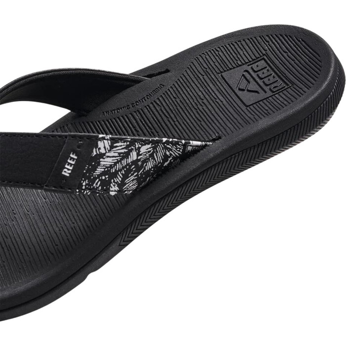 2024 Reef Naisten Santa Ana Flip Flop Sandaalit CJ3624 - Black / Valkoinen